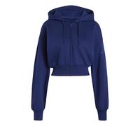 adidas Donna Essentials Contemporary Fleece Full Zip Hooded Sweatshirt, Dark Blue, XL