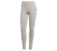 adidas Performance - Essentials - Leggings in cotone grigio medio mélange/neri con logo lineare S