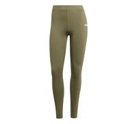 adidas Donna Essentials Linear Cotton Leggings, Olive Strata/White, M