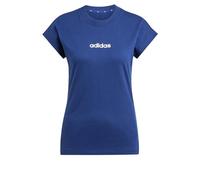Adidas T-shirt Essentials Linear Cotton Blu scuro/bianco Donna 2XS