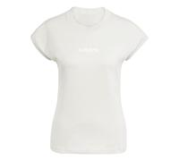 adidas Donna Essentials Linear Cotton T-Shirt, Wonder Alumina/White, S