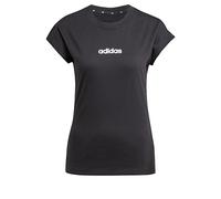 T-shirt adidas Essentials Linear manica corta nero puro bianco donna - L