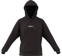 Adidas Donna Essentials Linear Fleece Hoodie, Shadow Brown/White, L