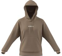 Adidas Donna Essentials Linear Fleece Hoodie, Warm Sandstone/White, XS