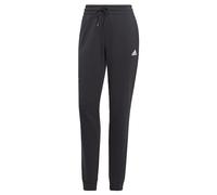 Adidas Pantaloni fitness Essentials Linear French Terry Cuffed Nero/Bianco Donna M