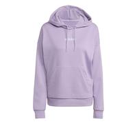adidas Donna Essentials Linear French Terry Hoodie, Powder Plum/White, S