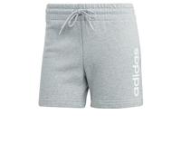 adidas Donna Essentials Linear French Terry Shorts, Medium Grey Heather/White, M