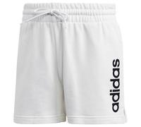adidas Donna Essentials Linear French Terry Shorts, White/Black, L Tall