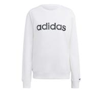 adidas Donna Essentials Linear French Terry Sweatshirt, White/Black, XS