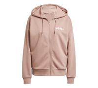 Adidas Donna Essentials Linear Full Zip French Terry Hoodie, Warm Clay/White, XL