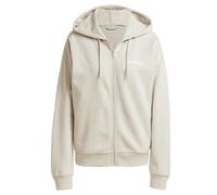 adidas - Women's Essentials Linear Full Zip French Terry - Felpa con cappuccio S beige