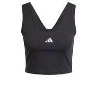 adidas Femme Essentials Small Logo Cotton Lifestyle Tank, Black/White, XL