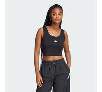 adidas Femme Essentials Small Logo Cotton Lifestyle Tank, Black/White, L