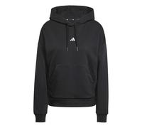 adidas Donna Essentials Small Logo Feel Cozy Hoodie Sweatshirt, Black/White, XS