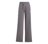 adidas Donna Essentials Small Logo Feel Cozy Open Hem Pants, Grey Strata/White, S