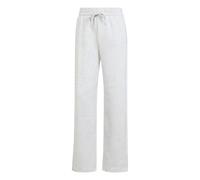 adidas Donna Essentials Small Logo Feel Cozy Open Hem Pants, Light Grey Heather/White, XS Short