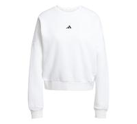 adidas Donna Essentials Small Logo Feel Cozy Relaxed Fit Sweatshirt, White/Black, S