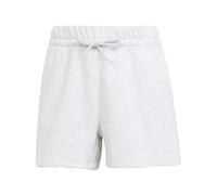 adidas Donna Essentials Small Logo Feel Cozy Shorts, Light Grey Heather/White, M