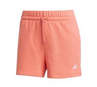 adidas Donna Essentials Small Logo Feel Cozy Shorts, Semi Turbo/White, M