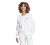 adidas Donna Essentials Small Logo Feel Cozy Sweatshirt, White/Black, M