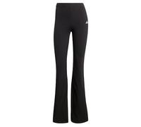 adidas Donna Essentials Small Logo Flared Leggings Tights, Black/White, XXS