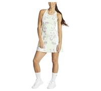 adidas Donna Floral Graphic Single Jersey Dress, Ivory/Semi Green Spark/preloved Fig, S