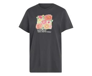 adidas Donna Floral Loose Graphic 2 Shirt, Carbon, S