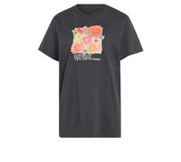 adidas Donna Floral Loose Graphic 2 Shirt, Carbon, XS