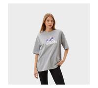 Adidas Donna Flower Pack Badge of Sport Tee, Medium Grey Heather, S