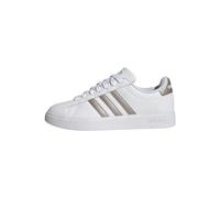 adidas Donna Grand Court Cloudfoam Lifestyle Court Comfort Shoes, Cloud White/Platinum Metallic/Platinum Metallic, 43 1/3 EU