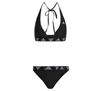 adidas Donna Halterneck Bikini, Black/White, Acquista una taglia più grande L