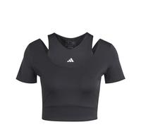 adidas Donna HIIT AEROREADY Crop Training Tee, Black, L