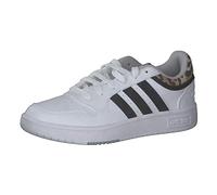 adidas Donna HOOPS 3.0 MID Lifestyle Basketball Low CLassic Leopard Graphic Women Shoe, Cloud White / Core Black / Grey Two, 36 EU