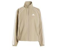 adidas Donna Iconic Woven Tracktop with 3-Stripes Sweatshirt, Khaki Six, XL