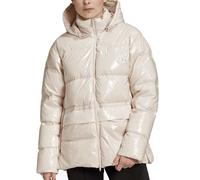 Adidas Donna Invernale Giacca Piumino Parka Giacca Trapuntata Lucida Beige Crema