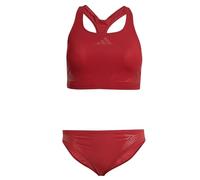 adidas Donna Lanelux Y-Back Bikini Swimwear, Shadow Red, 32