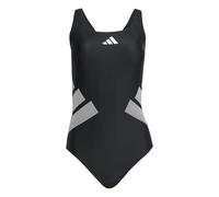 adidas Donna Logo C-Back Swimsuit, Black/White, 30
