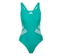 adidas Donna Logo C-Back Swimsuit Swimwear, Equipment Green/White, 42