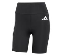 adidas Donna Optime Essentials 3Stripes Short Leggings, Black/White, L 5 inch