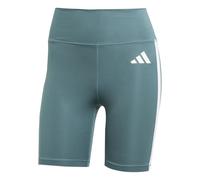 adidas Donna Optime Essentials 3Stripes Short Leggings, preloved teal/white, S 5 inch