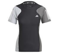 adidas Donna Own The Run Colorblock Tee, Black/Halo Silver/Grey Five, XL
