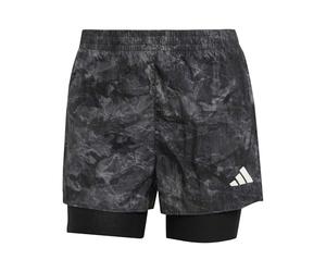 adidas Donna Own The Run Spray Dye 2in1 Short, Grey Four/Black, S