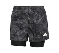 adidas Donna Own The Run Spray Dye 2in1 Short, Grey Four/Black, XXS