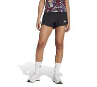 adidas Donna Pacer 3-Stripes Training Woven Shorts, Black, L