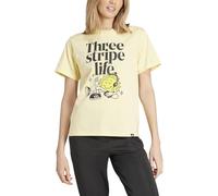 adidas Donna Positivity Graphic Tee, Almost Yellow, L