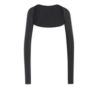 adidas Donna Power Essentials Workout Contour Shrug Shirt, Black, XL