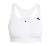 adidas Donna Powerreact Training Medium Support Zip Bra, White/Black/Onix, M C-D