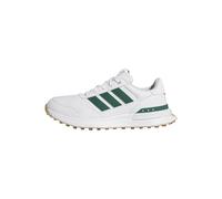 adidas Donna S2G 26 Leather Spikeless Golf Shoe, Ftwr White/Collegiate Green/Gum M2, 42 2/3 EU