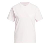 adidas Donna Satin-Filled Logo Graphic Shirt, Distilled Pink, XXL