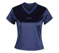 adidas Donna Seasonal Essentials Satin Shirt, Dark Blue, L
